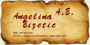 Angelina Bizetić vizit kartica